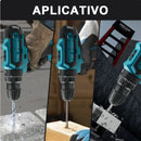 Furadeira De Chave De Fenda 48V 2 Baterias Com Maleta De Transporte E Conjunto Completo De Acessórios