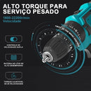 Furadeira De Chave De Fenda 48V 2 Baterias Com Maleta De Transporte E Conjunto Completo De Acessórios