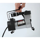 Compressor Veicular De Ar Portátil 12V Com Manômetro Encher Pneu Bike Carro Onibus 3 Bicos P Inflar